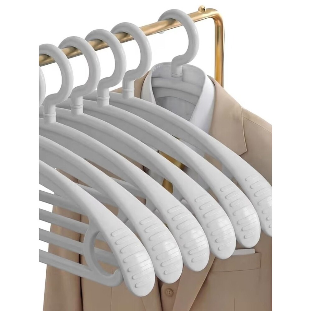Non-Slip Heavy Duty Plastic Hangers - White - 10 Pack
